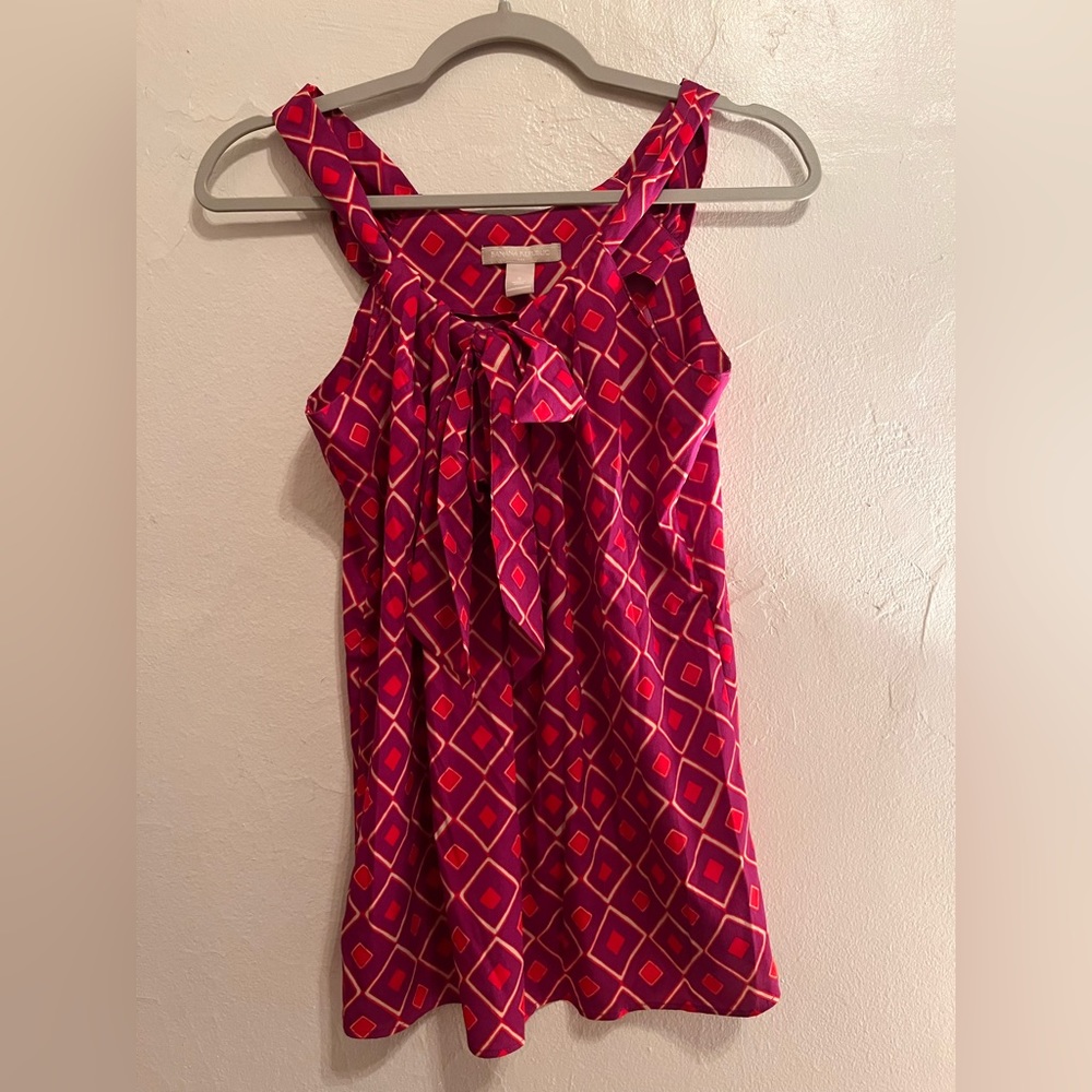 LOFT Geometric Print Blouse | Small